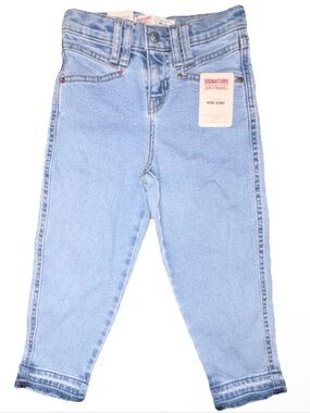 Signature by Levi Strauss Mom Jeans Light Blue High Rise Denim Girls Size 5